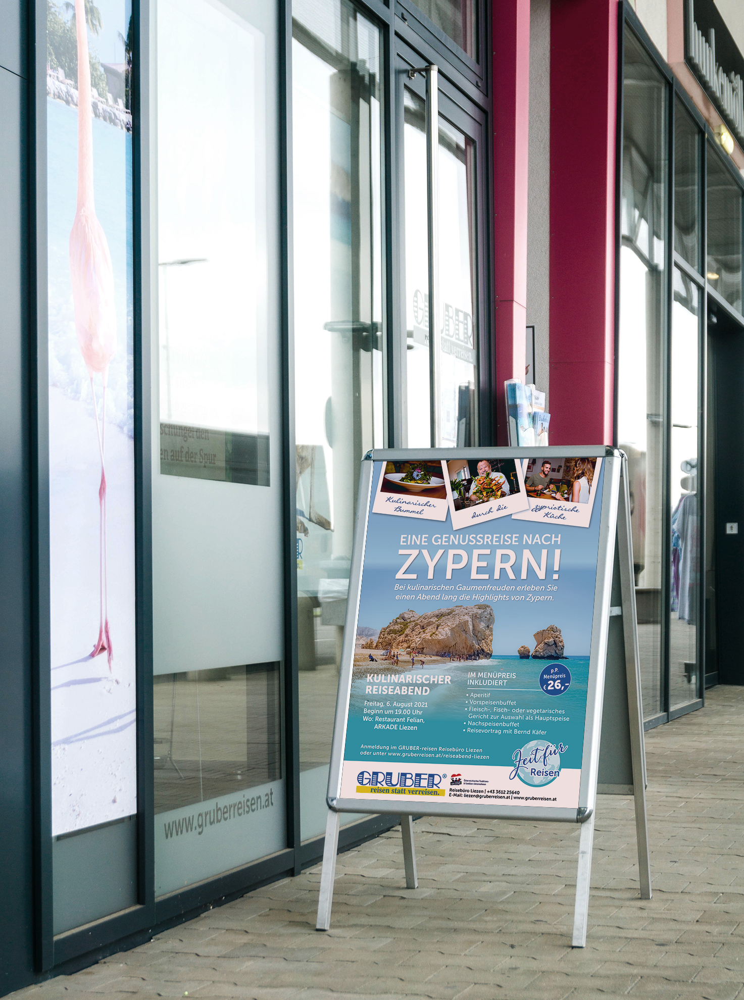 Plakat für Genussreisen nach Zypern von GRUBERreisen