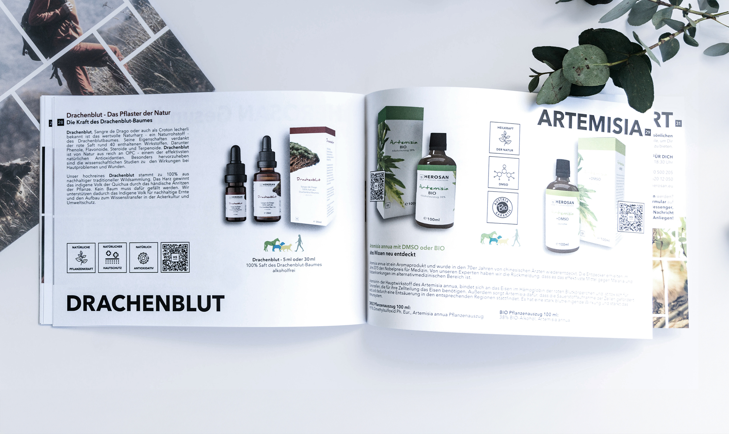 Produktseite für Drachenblut und Artemisia