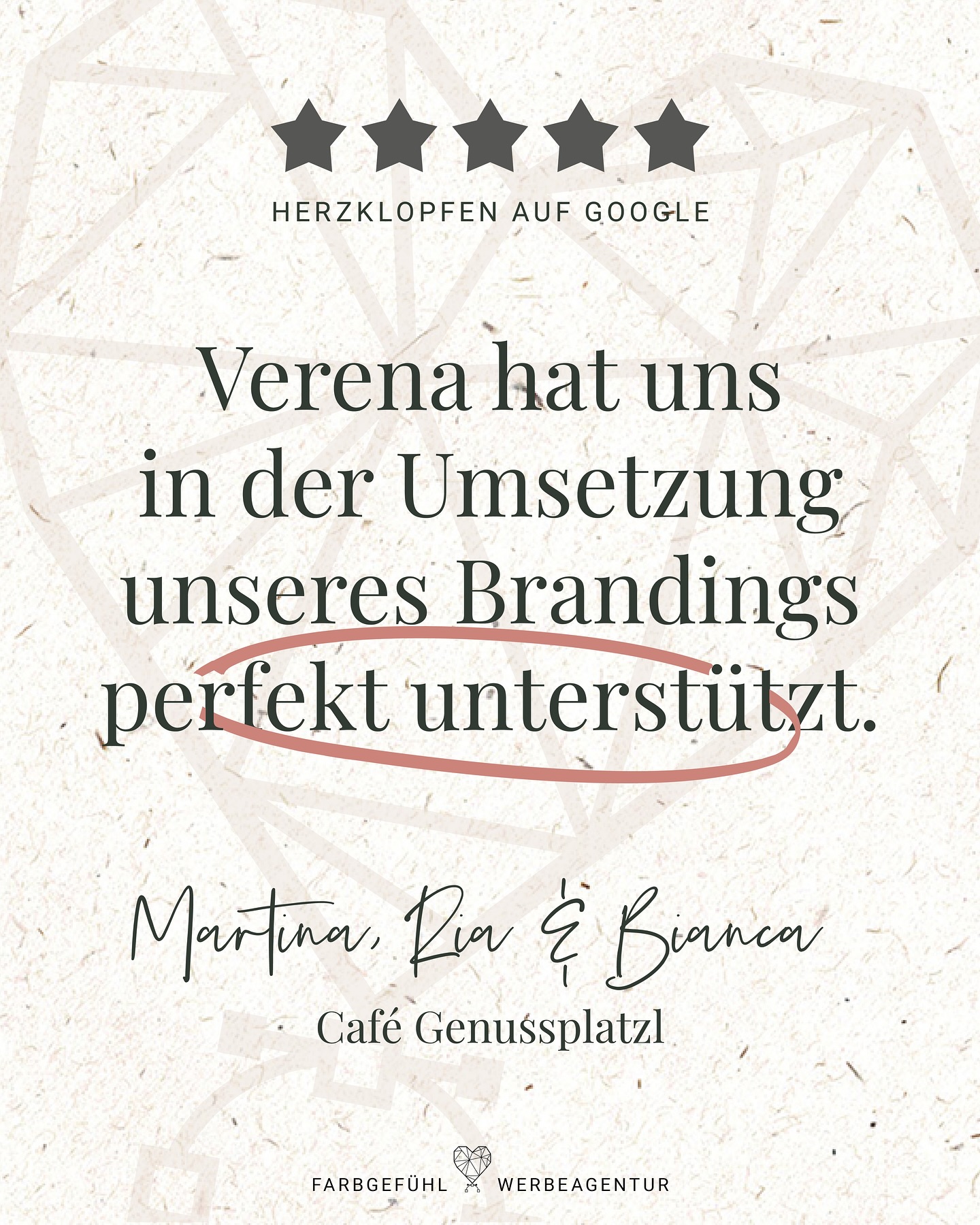 Herzensprojekte brauchen Gefühl. Und ein Design, das ihre Seele widerspiegelt. ✨

»Wir fühlten uns sofort verstanden und konnten im neuen Logo unsere Leidenschaft sowie unsere Werte in Sachen Qualität und Genuss definitiv wieder finden.«

Für das Café Genussplatzl durfte ich das visuelle Bindeglied zwischen ihrer bekannten glutenfreien Produktlinie »Backmari« und ihrem 100% glutenfreiem Café in Ilz gestalten. Es ist übrigens das erste und einzige in der ganzen Steiermark. 
Mit ganz viel Hingabe, Bauchgefühl – und einem Hauch von Zimt. 💛

Danke an Martina, Ria & Bianca für euer Vertrauen. So fühlt sich echte Zusammenarbeit an.

Den ganzen Text findet ihr übrigens auf Google – unter den Rezensionen von @cafe_genussplatzl . ✨

PS: Wenn du bereits mit mir gearbeitet hast, freu ich mich riesig über deine Google-Bewertung 🌿

#farbgefühl #brandingmitgefühl #cafegenussplatzl #brandingdesign #logodesignerin #visualidentity #markenaufbau #brandingstudio #grafikdesignliebe #designagentur #corporatedesign #herzensprojekt
#designmitgefühl #designliebe #wertebasiert #gefühlsdesign #authenticbranding #steiermarkbusiness #frauenselbstständig
#unternehmerinnenpower #genussregionösterreich #leibnitzliebe #woemotiontrifftdesign #farbgefühlstudio