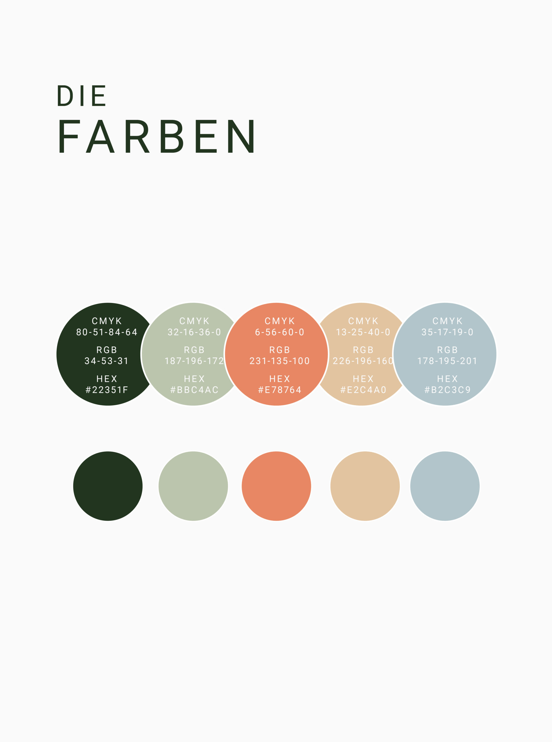 WOHLkenGEFÜHL Farbpalette für Corporate Design