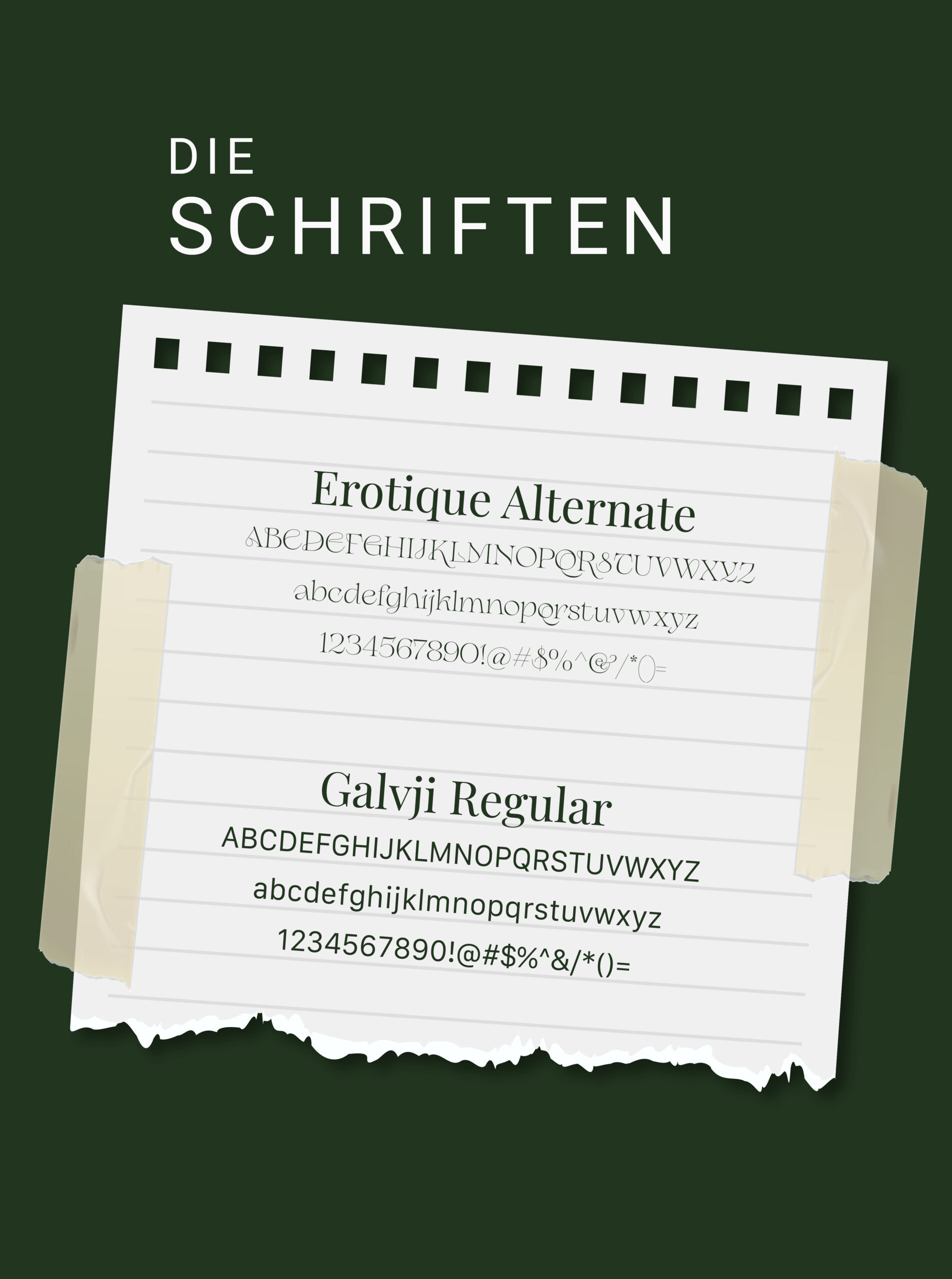 WOHLkenGEFÜHL Schriftarten – Erotique Alternate und Galvji Regular