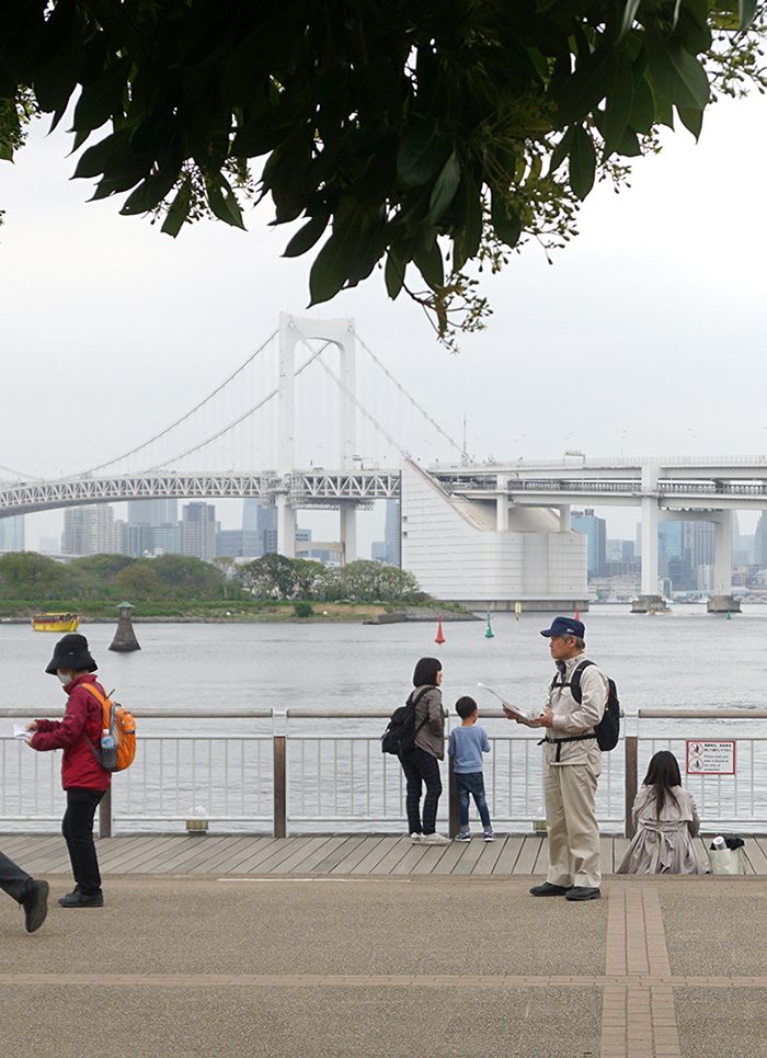 Fotografie der Küste von Odaiba in Tokio